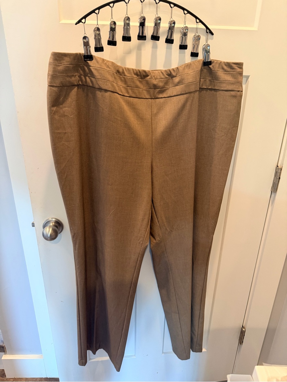Briggs New York Tan Straight-Leg Dress Trousers